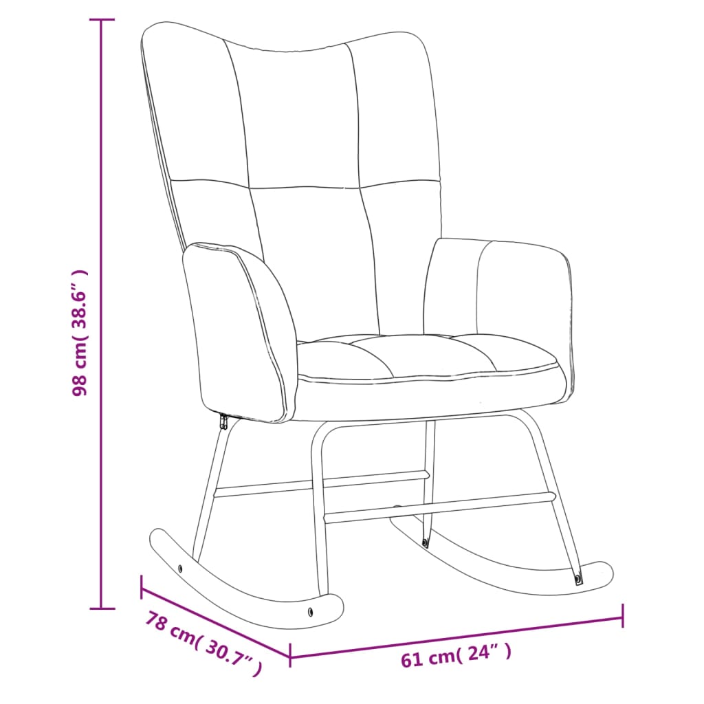 Schommelstoel fluweel bruin Schommelstoelen | Creëer jouw Trendy Thuis | Gratis bezorgd & Retour | Trendy.nl