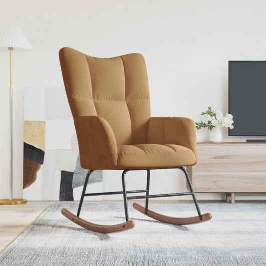 Schommelstoel fluweel bruin Schommelstoelen | Creëer jouw Trendy Thuis | Gratis bezorgd & Retour | Trendy.nl