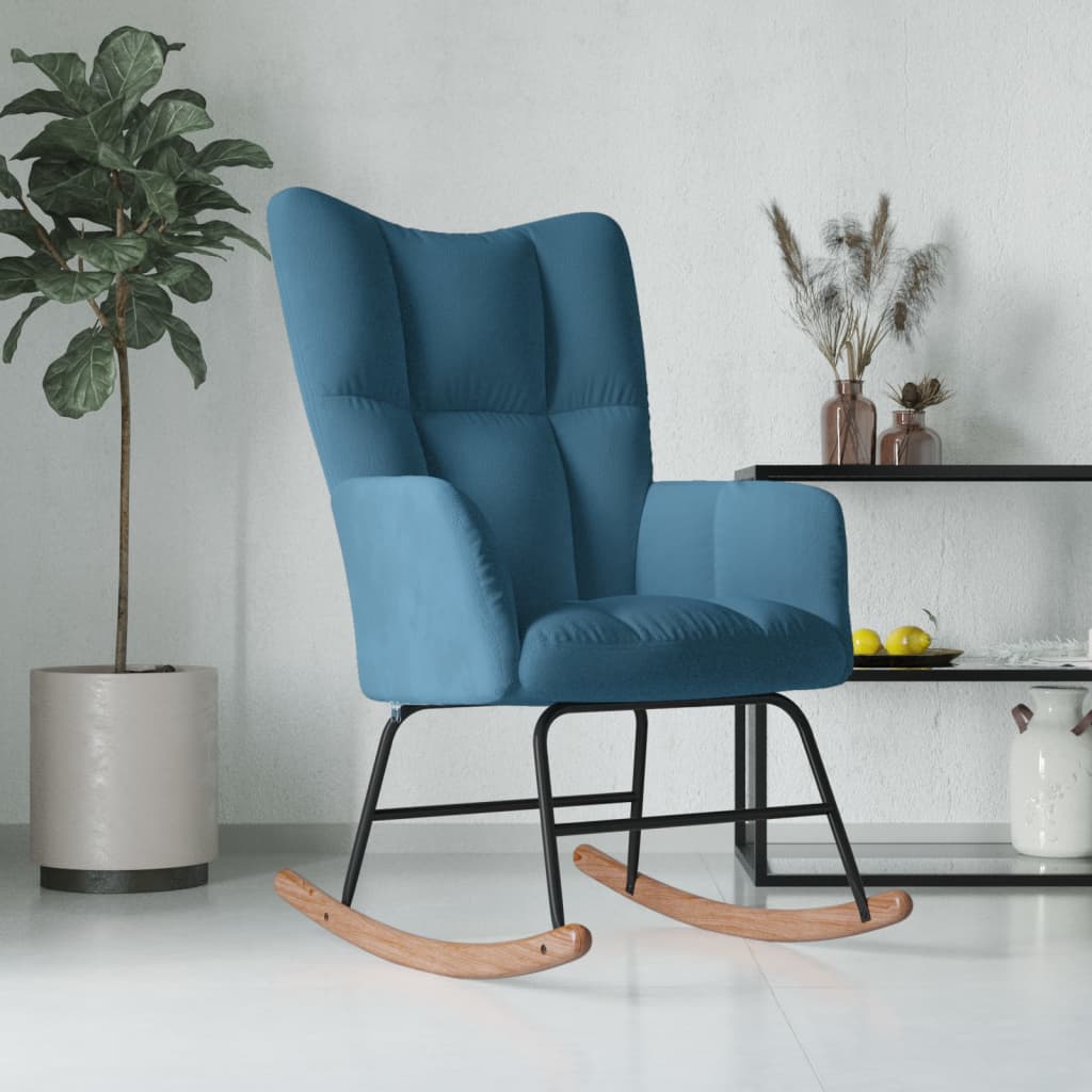 Schommelstoel fluweel blauw Schommelstoelen | Creëer jouw Trendy Thuis | Gratis bezorgd & Retour | Trendy.nl