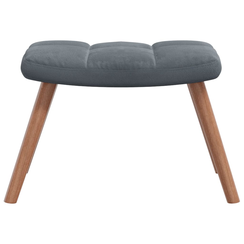 Schommelstoel met voetenbank fluweel donkergrijs Schommelstoelen | Creëer jouw Trendy Thuis | Gratis bezorgd & Retour | Trendy.nl