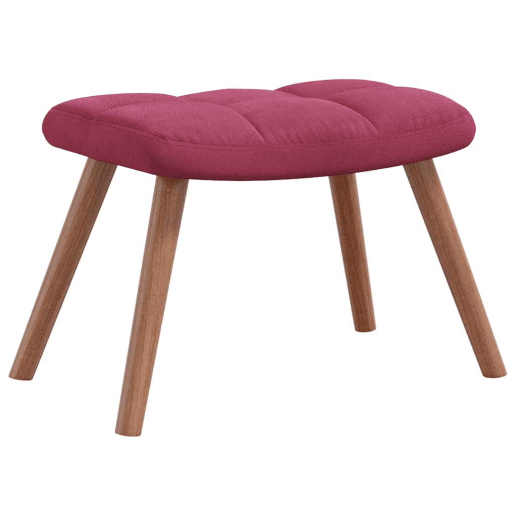 Schommelstoel met voetenbank fluweel wijnrood Schommelstoelen | Creëer jouw Trendy Thuis | Gratis bezorgd & Retour | Trendy.nl