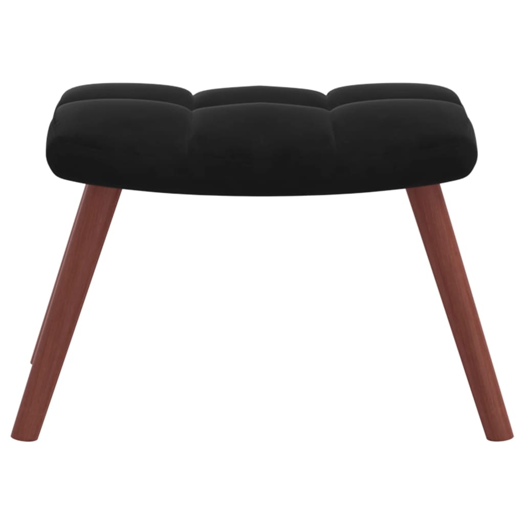 Schommelstoel met voetenbank fluweel zwart Schommelstoelen | Creëer jouw Trendy Thuis | Gratis bezorgd & Retour | Trendy.nl