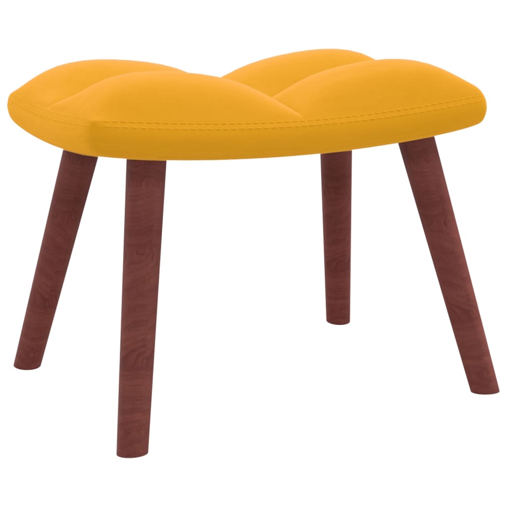 Schommelstoel met voetenbank fluweel mosterdgeel Schommelstoelen | Creëer jouw Trendy Thuis | Gratis bezorgd & Retour | Trendy.nl