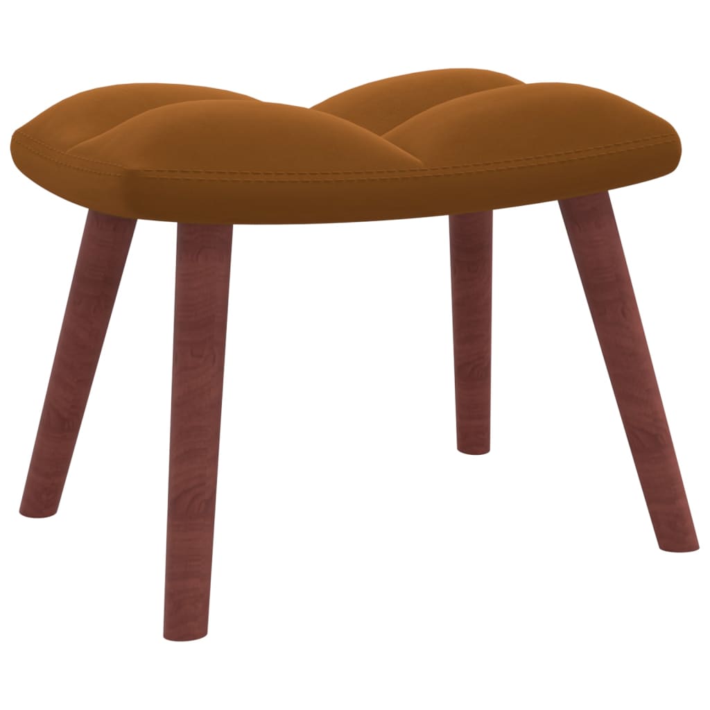 Schommelstoel met voetenbank fluweel bruin Schommelstoelen | Creëer jouw Trendy Thuis | Gratis bezorgd & Retour | Trendy.nl