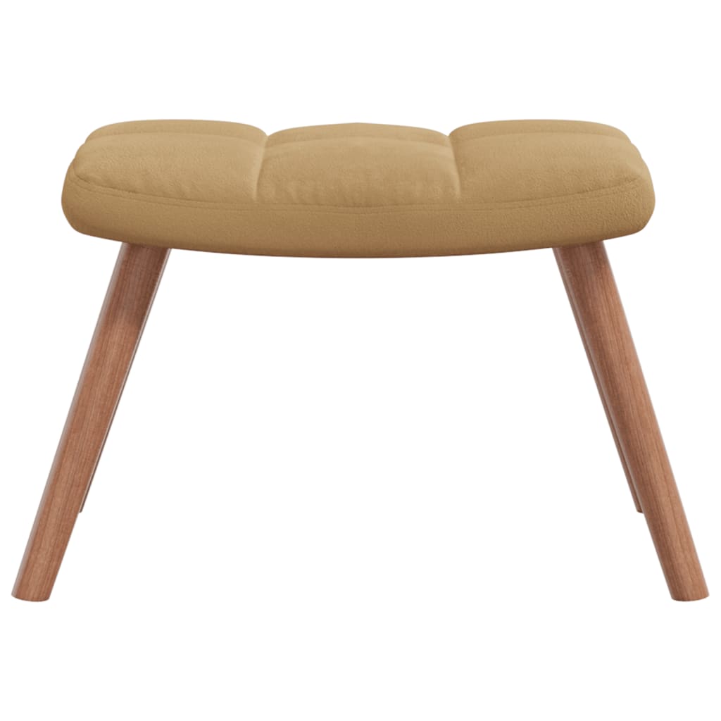 Schommelstoel met voetenbank fluweel bruin Schommelstoelen | Creëer jouw Trendy Thuis | Gratis bezorgd & Retour | Trendy.nl