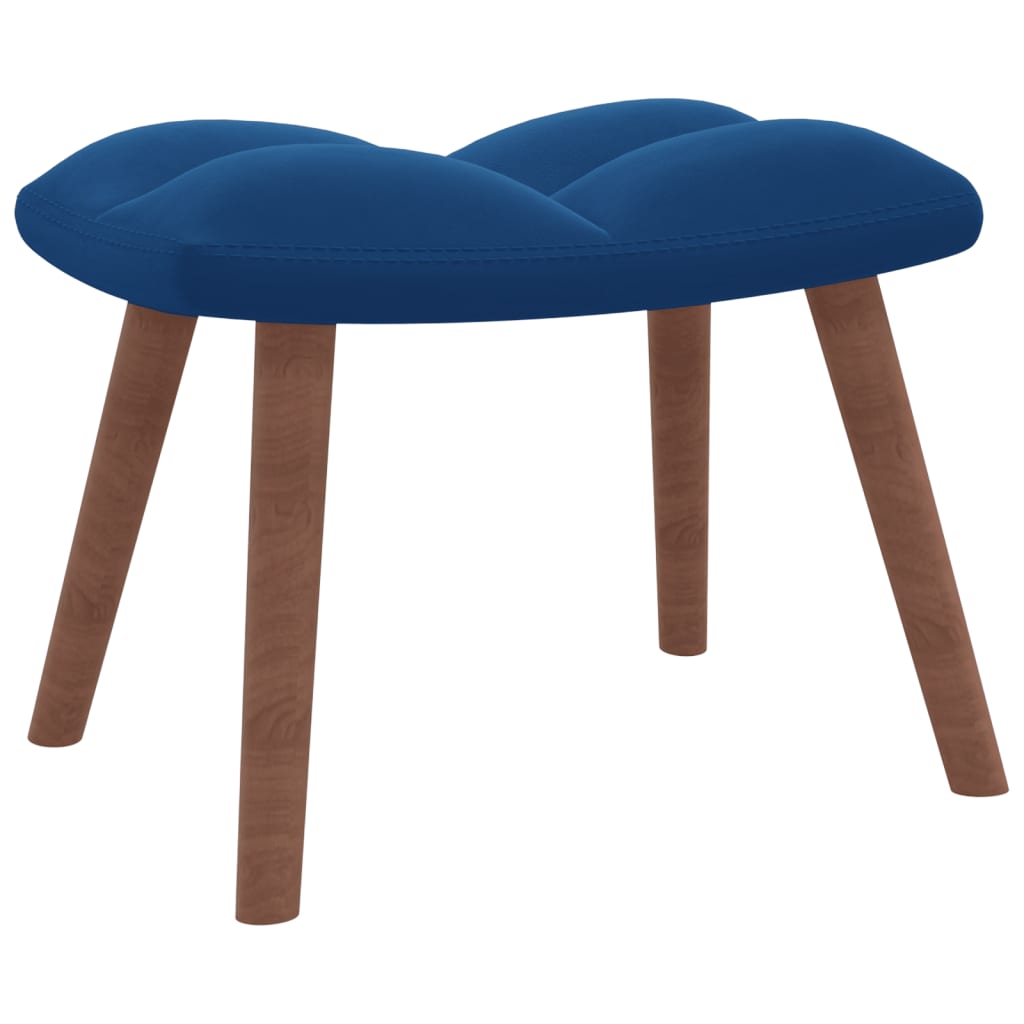 Schommelstoel met voetenbank fluweel blauw Schommelstoelen | Creëer jouw Trendy Thuis | Gratis bezorgd & Retour | Trendy.nl