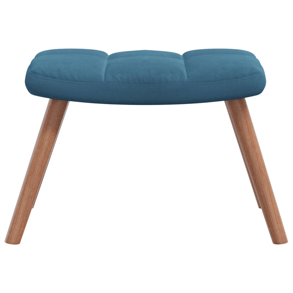 Schommelstoel met voetenbank fluweel blauw Schommelstoelen | Creëer jouw Trendy Thuis | Gratis bezorgd & Retour | Trendy.nl