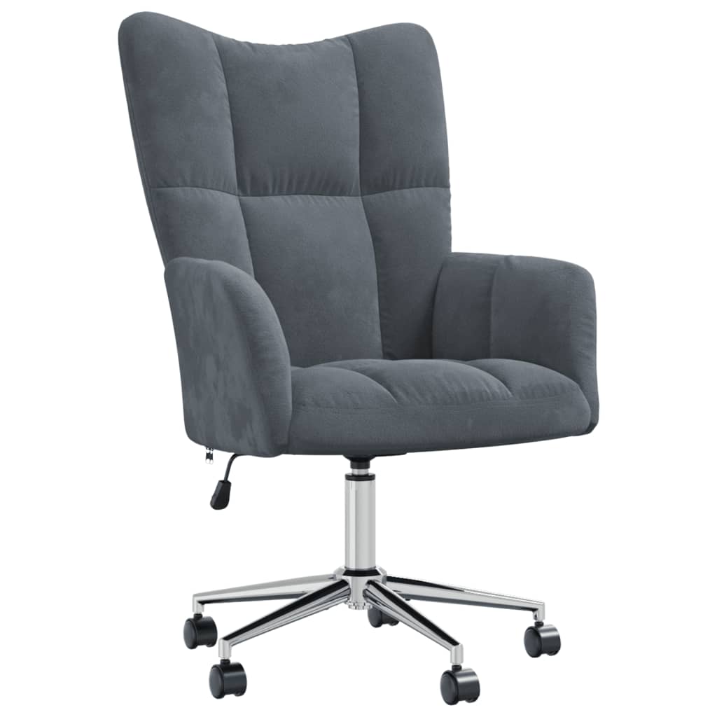 Relaxstoel fluweel donkergrijs Fauteuils & Relaxfauteuils | Creëer jouw Trendy Thuis | Gratis bezorgd & Retour | Trendy.nl