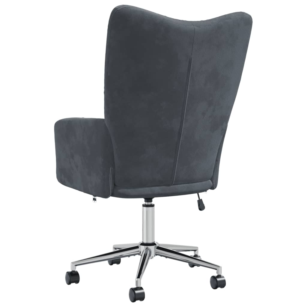 Relaxstoel fluweel donkergrijs Fauteuils & Relaxfauteuils | Creëer jouw Trendy Thuis | Gratis bezorgd & Retour | Trendy.nl