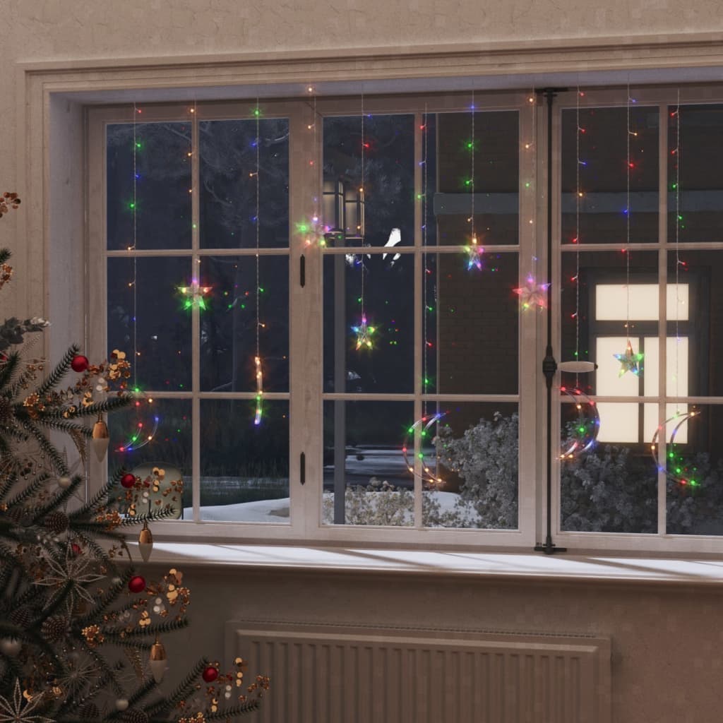 Lichtslinger ster en maan 138 LED's meerkleurig Kerstverlichting | Creëer jouw Trendy Thuis | Gratis bezorgd & Retour | Trendy.nl