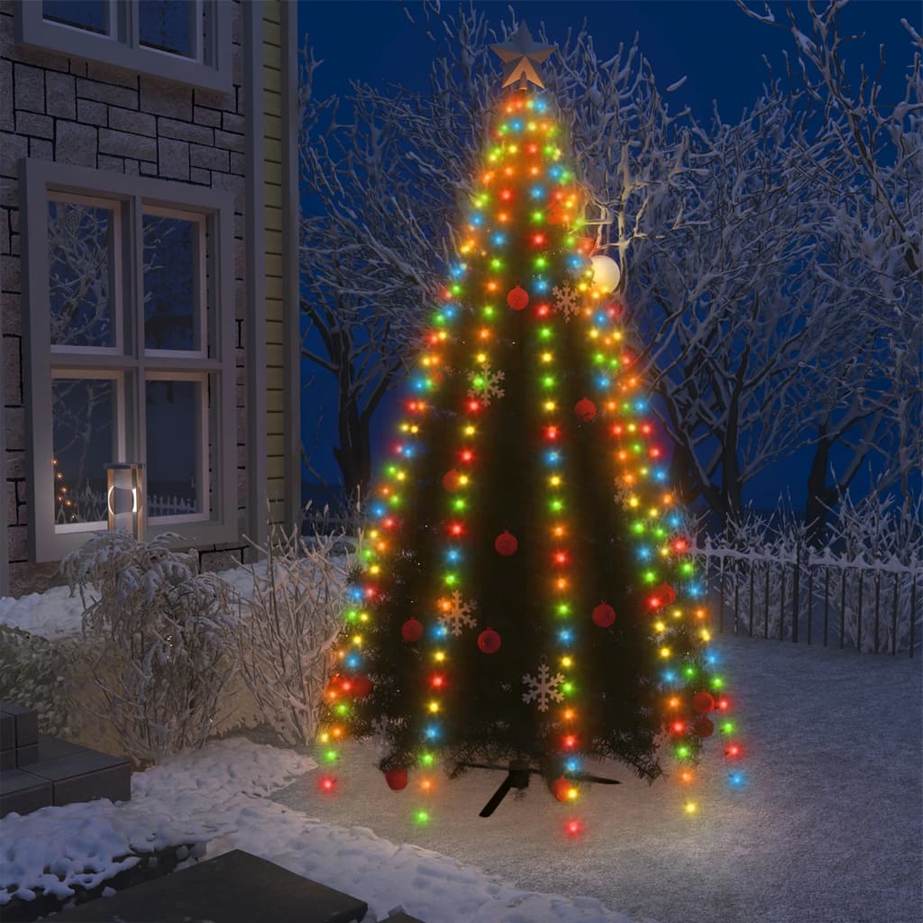 Kerstboomverlichting met 250 LED's meerkleurig net 250 cm