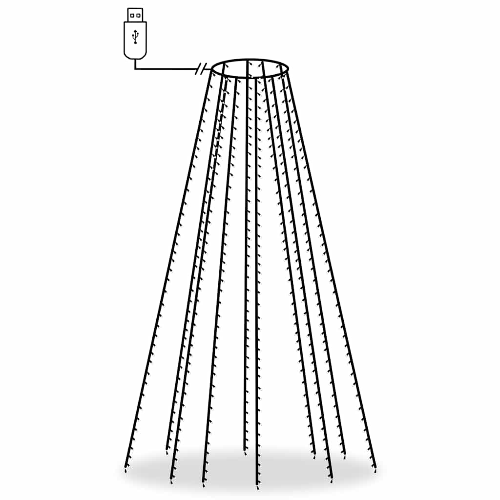 Kerstboomverlichting met 500 LED's koudwit binnen/buiten 500 cm