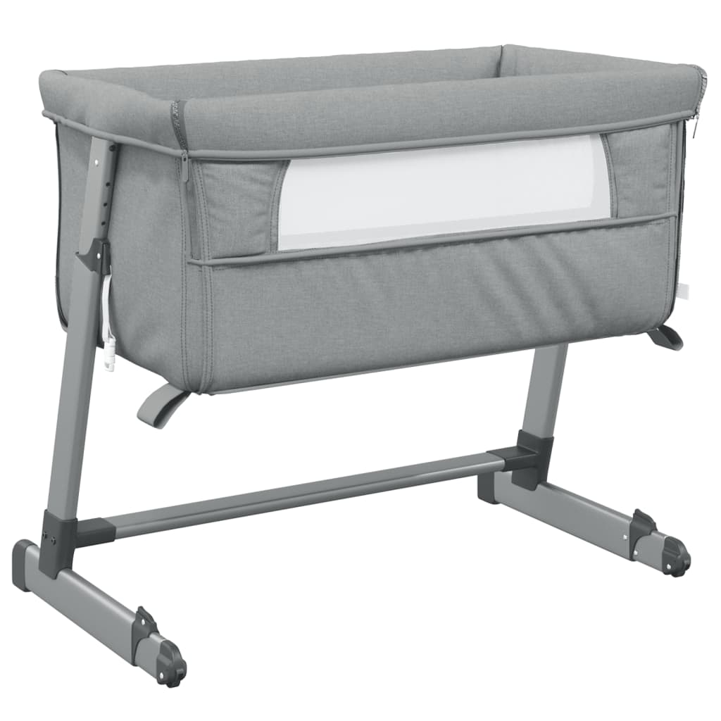 Babybed met matras linnen lichtgrijs Peuter- & kinderbedden | Creëer jouw Trendy Thuis | Gratis bezorgd & Retour | Trendy.nl