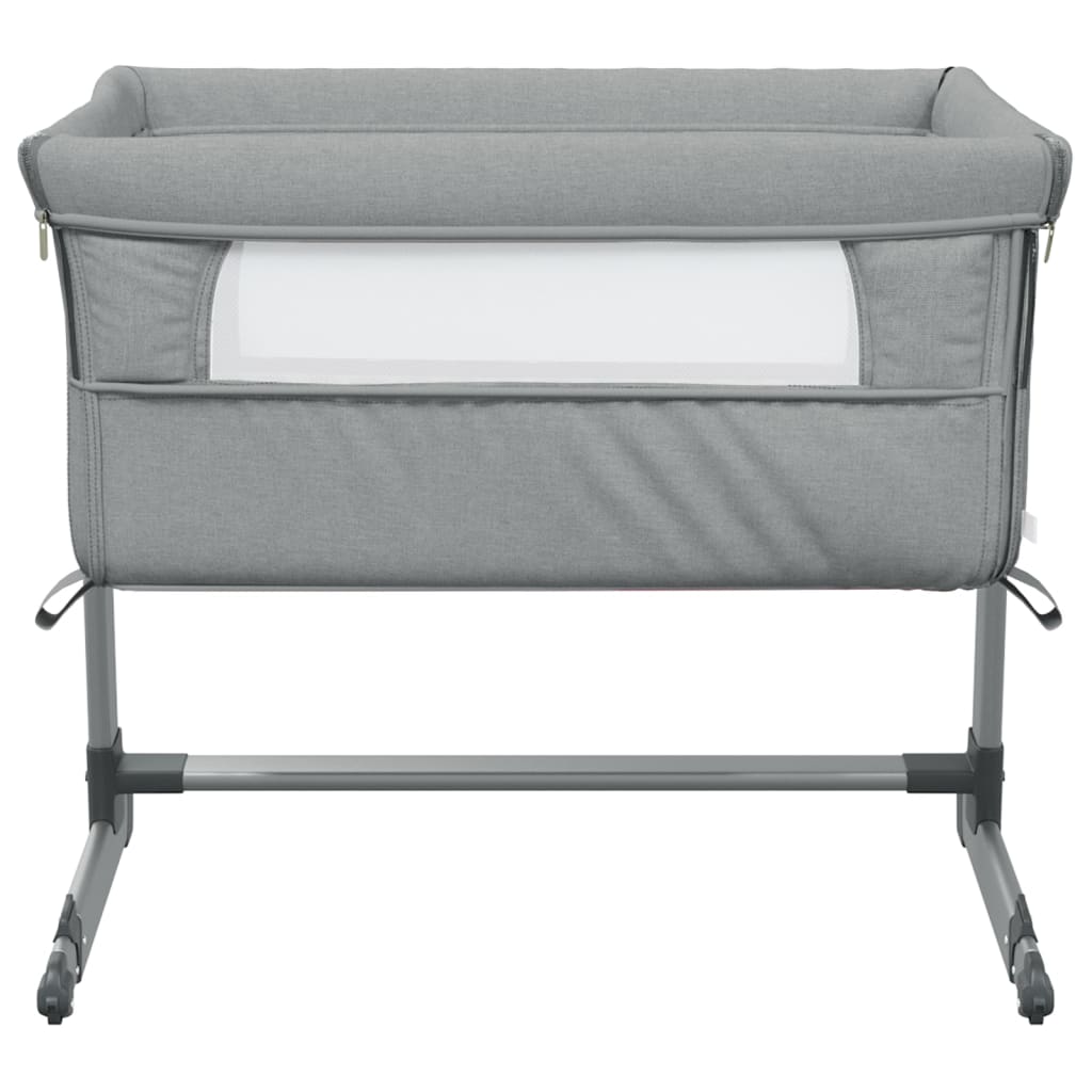 Babybed met matras linnen lichtgrijs Peuter- & kinderbedden | Creëer jouw Trendy Thuis | Gratis bezorgd & Retour | Trendy.nl