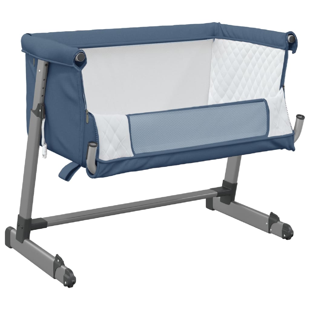 Babybox met matras linnen marineblauw Peuter- & kinderbedden | Creëer jouw Trendy Thuis | Gratis bezorgd & Retour | Trendy.nl