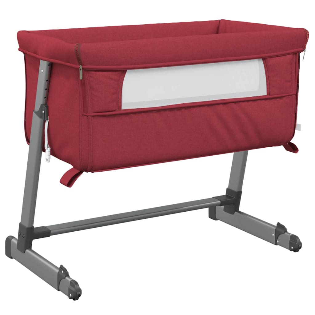 Babybox met matras linnen rood Peuter- & kinderbedden | Creëer jouw Trendy Thuis | Gratis bezorgd & Retour | Trendy.nl