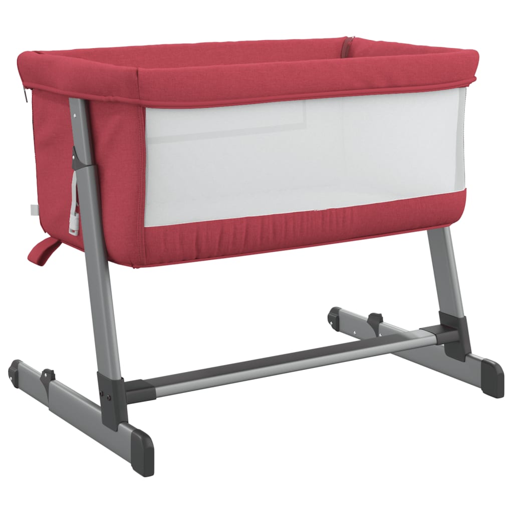 Babybox met matras linnen rood Peuter- & kinderbedden | Creëer jouw Trendy Thuis | Gratis bezorgd & Retour | Trendy.nl