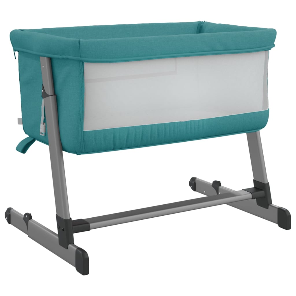 Babybox met matras linnen groen Peuter- & kinderbedden | Creëer jouw Trendy Thuis | Gratis bezorgd & Retour | Trendy.nl