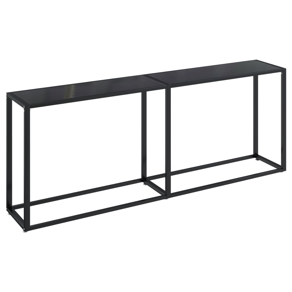 Wandtafel 200x35x75,5 cm gehard glas zwart Bijzettafels | Creëer jouw Trendy Thuis | Gratis bezorgd & Retour | Trendy.nl