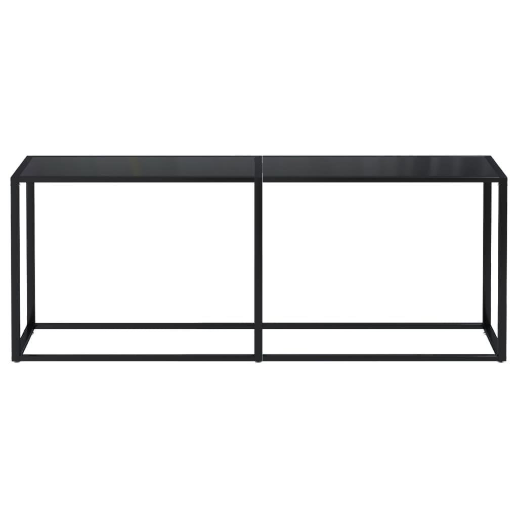 Wandtafel 200x35x75,5 cm gehard glas zwart Bijzettafels | Creëer jouw Trendy Thuis | Gratis bezorgd & Retour | Trendy.nl