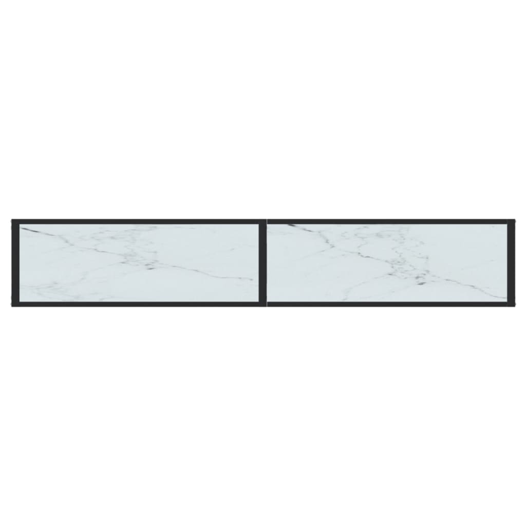 Wandtafel 200x35x75,5 cm gehard glas witmarmerkleurig Bijzettafels | Creëer jouw Trendy Thuis | Gratis bezorgd & Retour | Trendy.nl