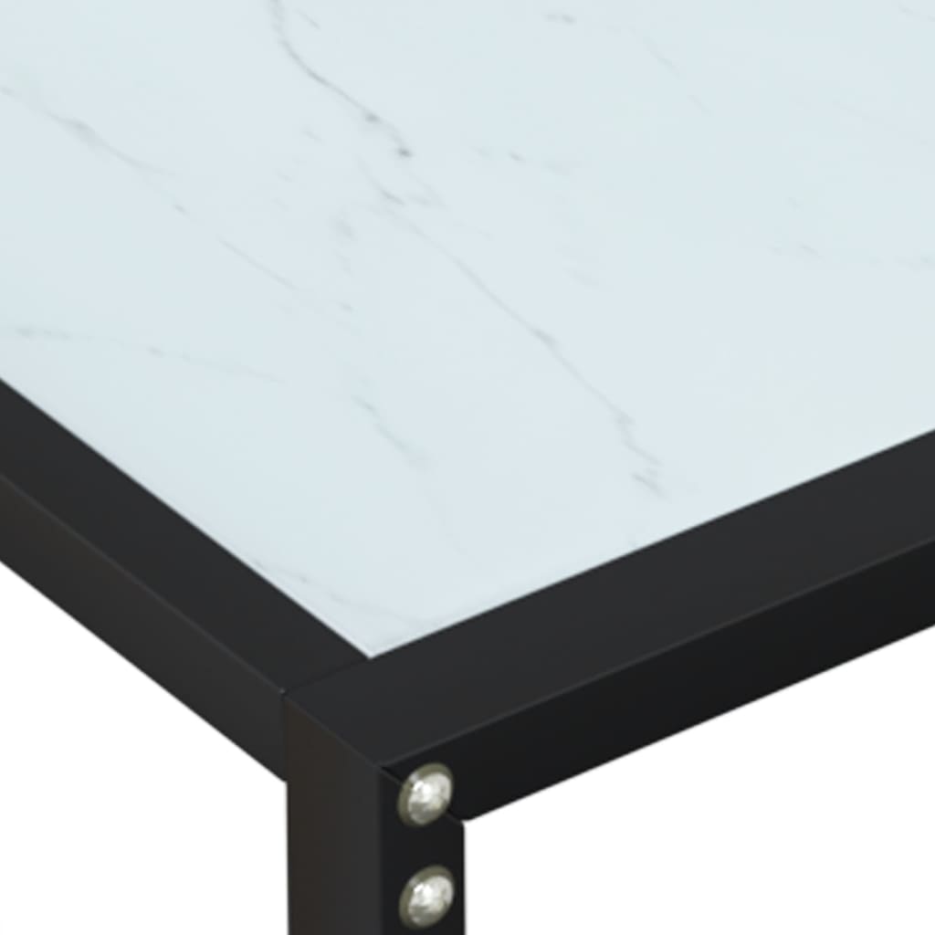 Wandtafel 200x35x75,5 cm gehard glas witmarmerkleurig Bijzettafels | Creëer jouw Trendy Thuis | Gratis bezorgd & Retour | Trendy.nl