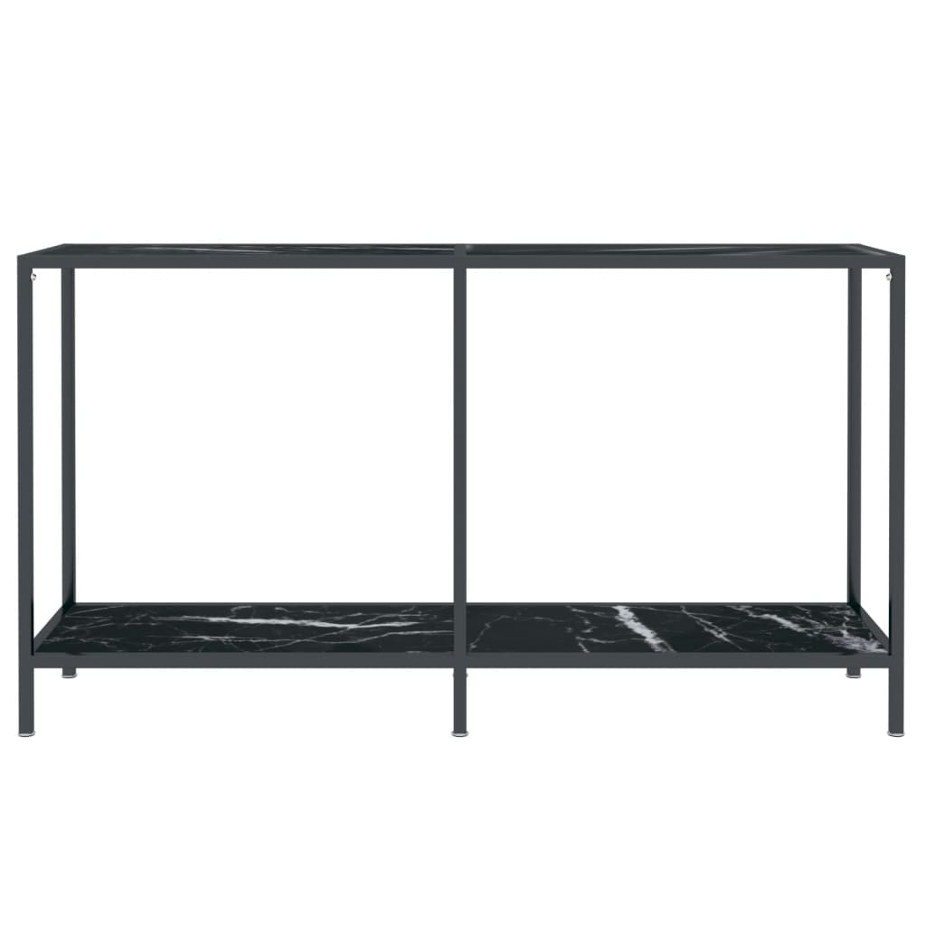 Wandtafel 140x35x75,5 cm gehard glas zwart Bijzettafels | Creëer jouw Trendy Thuis | Gratis bezorgd & Retour | Trendy.nl