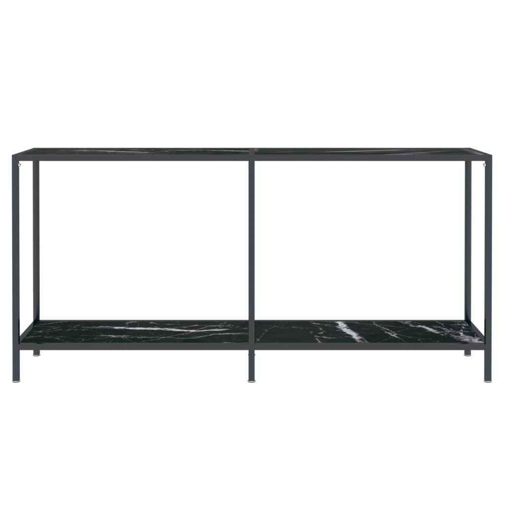 Wandtafel 160x35x75,5 cm gehard glas zwart Bijzettafels | Creëer jouw Trendy Thuis | Gratis bezorgd & Retour | Trendy.nl