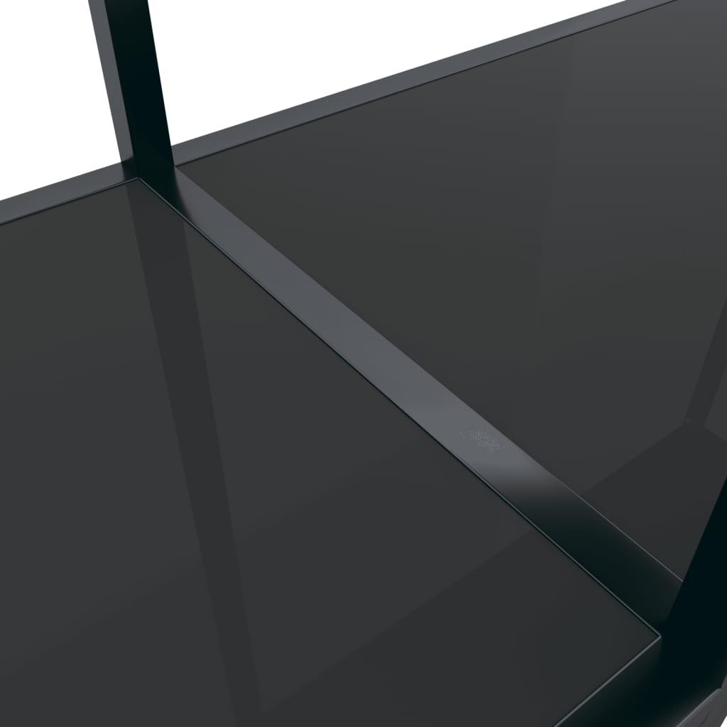Wandtafel 200x35x75,5 cm gehard glas zwart Bijzettafels | Creëer jouw Trendy Thuis | Gratis bezorgd & Retour | Trendy.nl