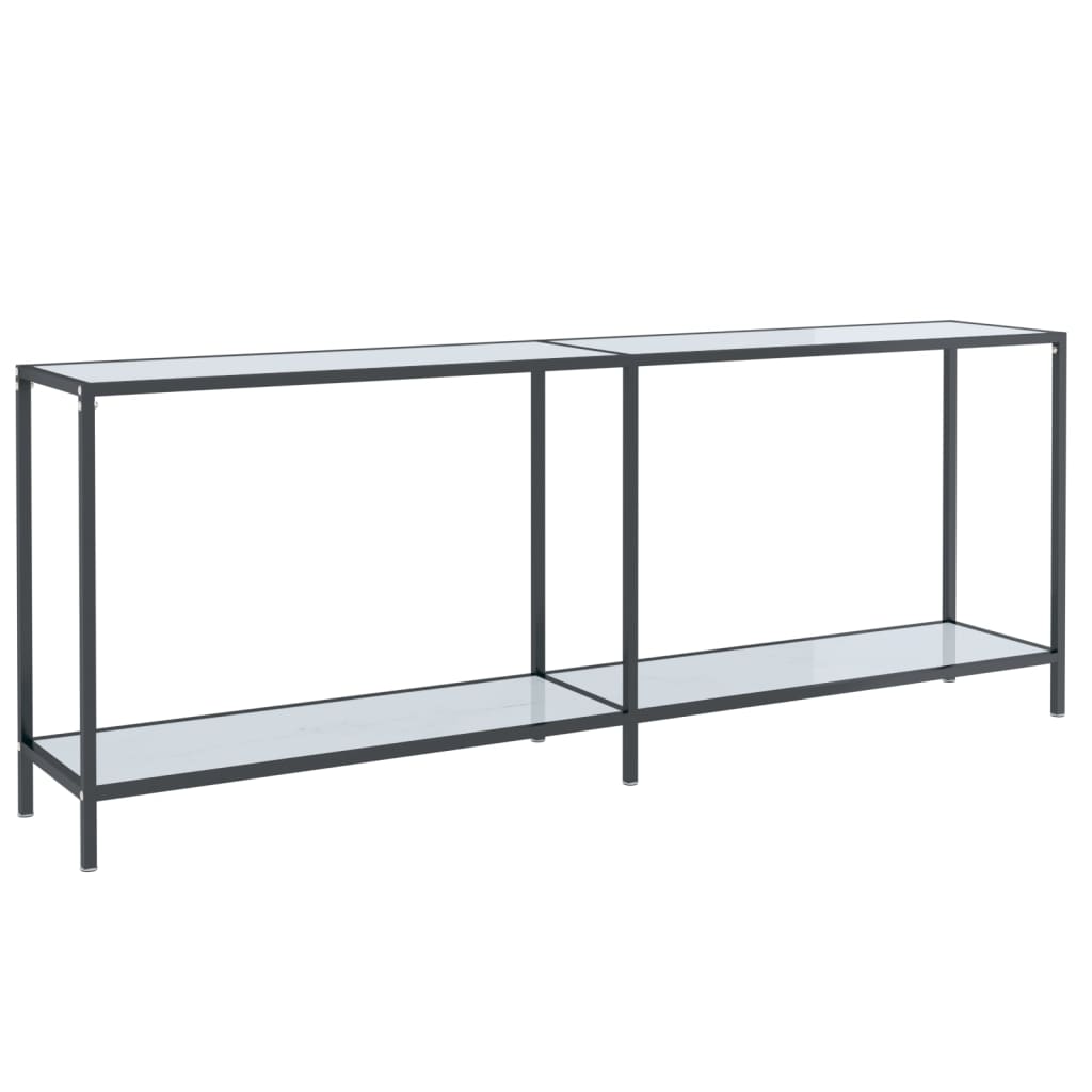 Wandtafel 200x35x75,5 cm gehard glas wit Bijzettafels | Creëer jouw Trendy Thuis | Gratis bezorgd & Retour | Trendy.nl