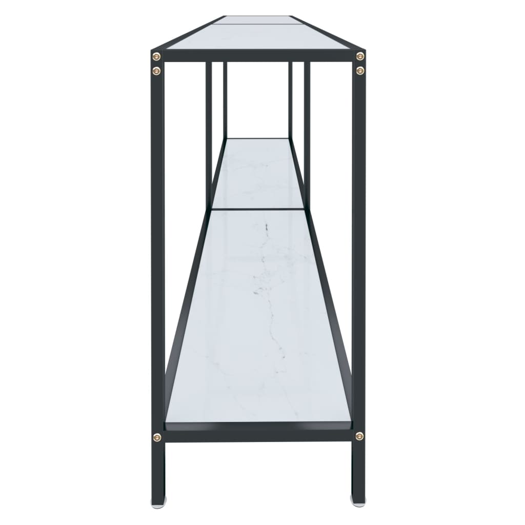 Wandtafel 200x35x75,5 cm gehard glas wit Bijzettafels | Creëer jouw Trendy Thuis | Gratis bezorgd & Retour | Trendy.nl