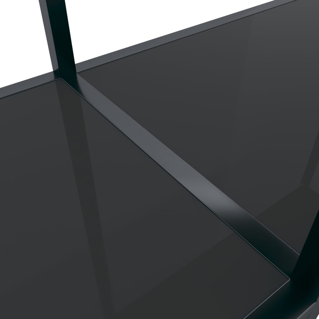Wandtafel 220x35x75,5 cm gehard glas zwart Bijzettafels | Creëer jouw Trendy Thuis | Gratis bezorgd & Retour | Trendy.nl