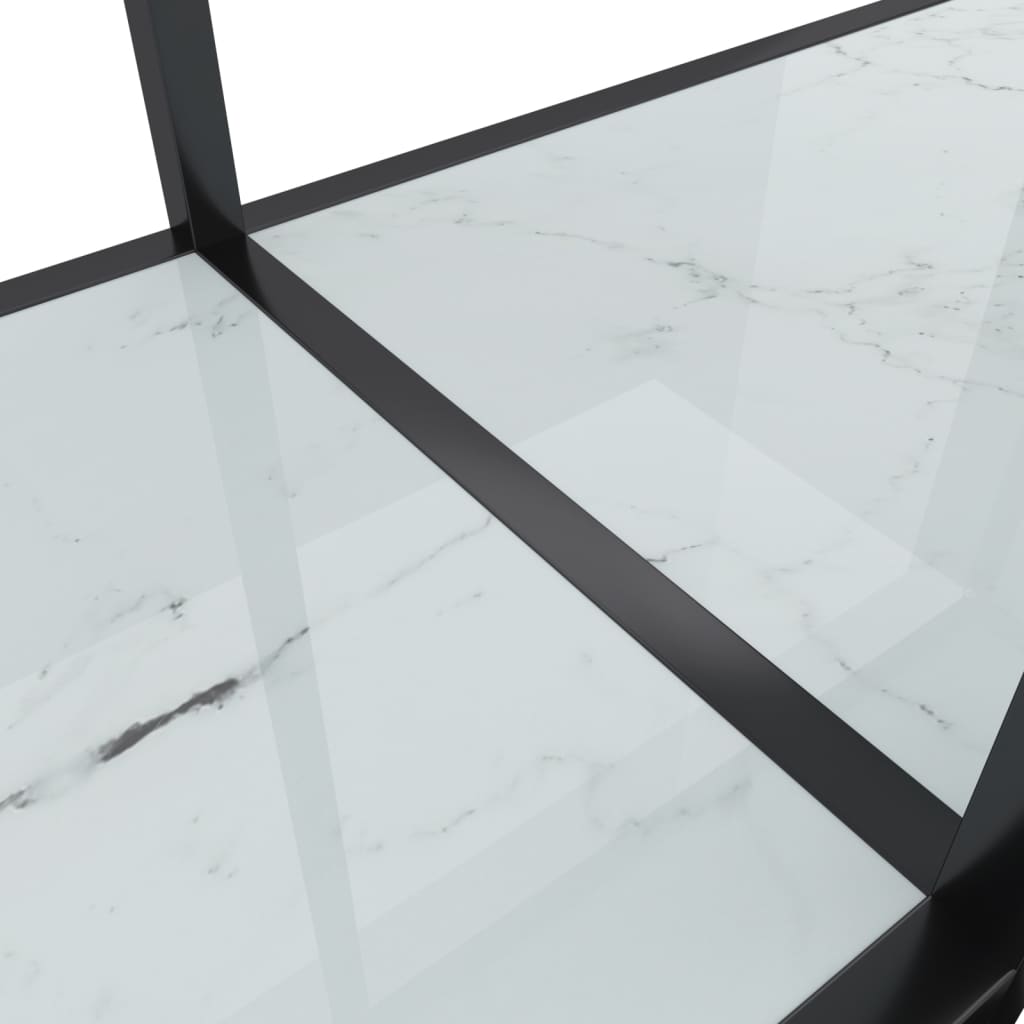 Wandtafel 220x35x75,5 cm gehard glas wit