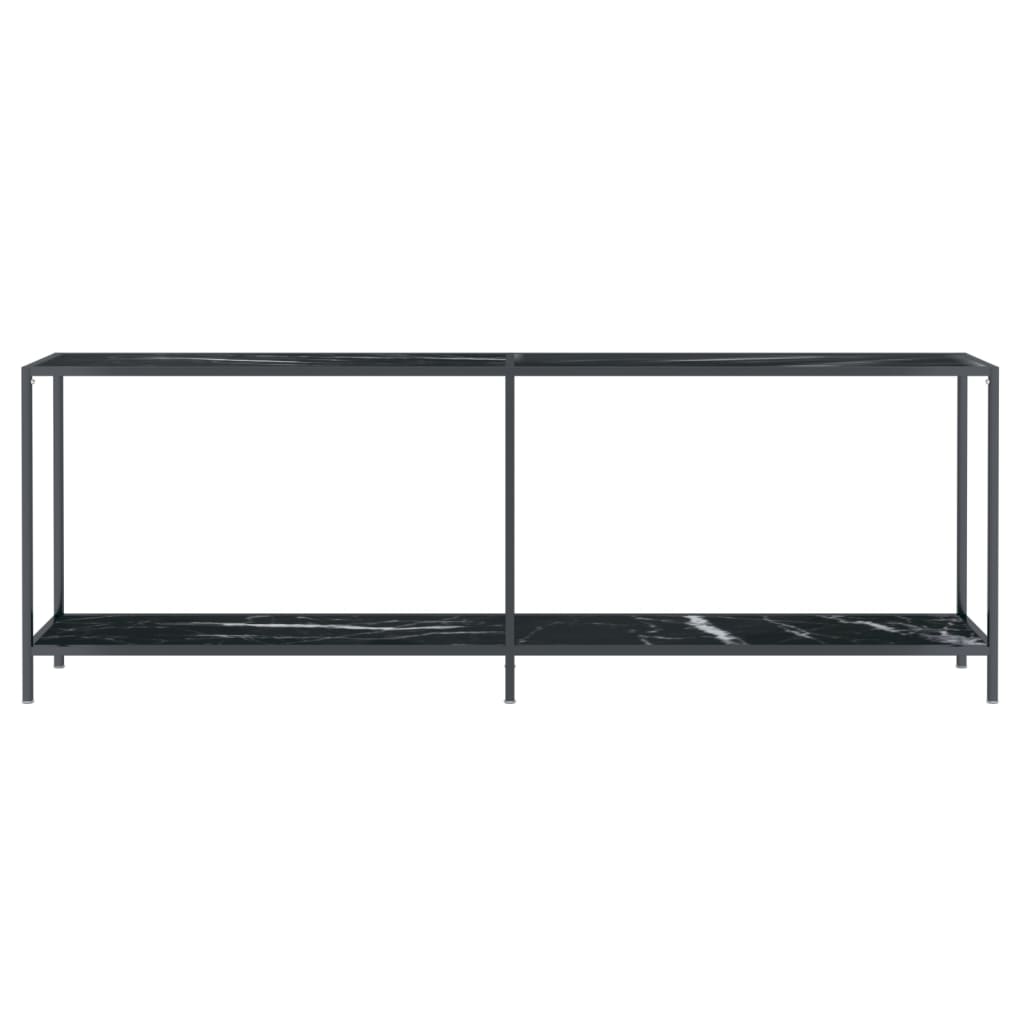 Wandtafel 220x35x75,5 cm gehard glas zwart Bijzettafels | Creëer jouw Trendy Thuis | Gratis bezorgd & Retour | Trendy.nl