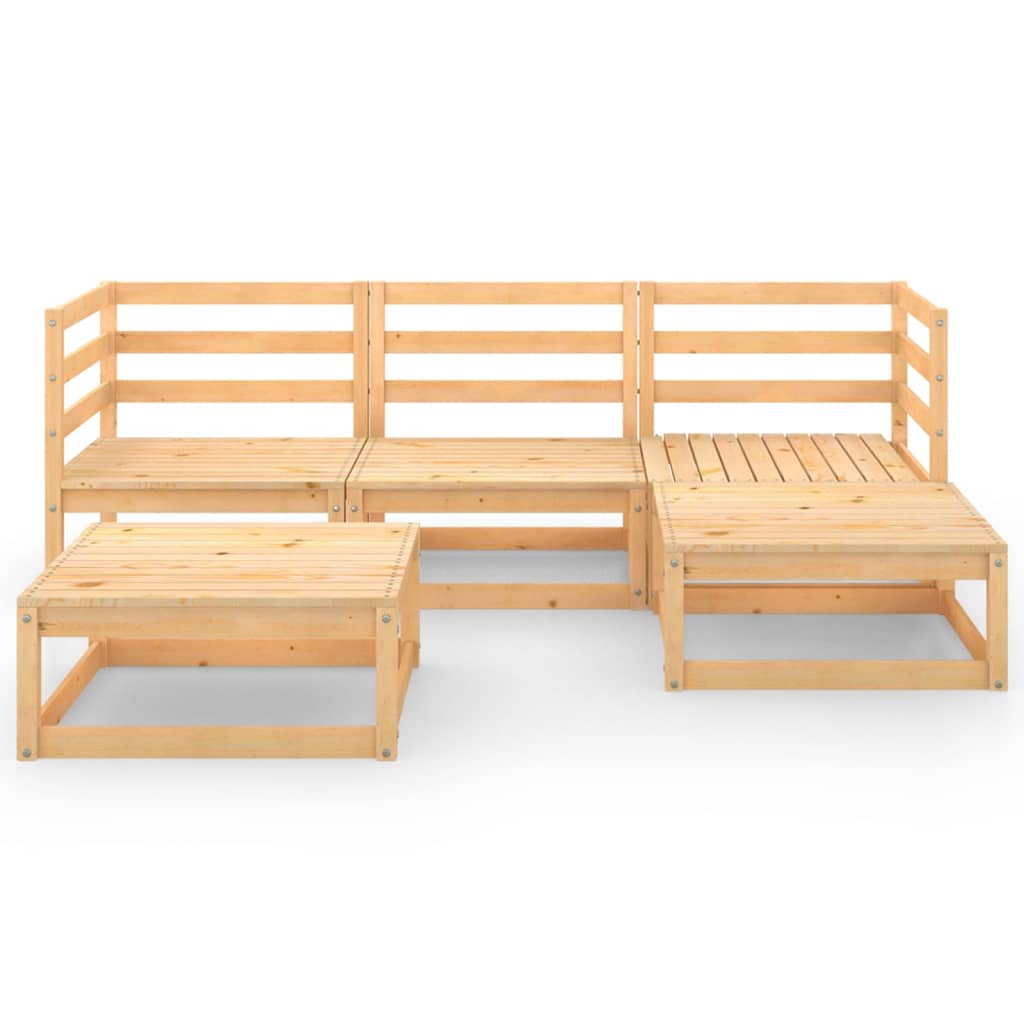 5-delige Loungeset massief grenenhout Tuinsets | Creëer jouw Trendy Thuis | Gratis bezorgd & Retour | Trendy.nl