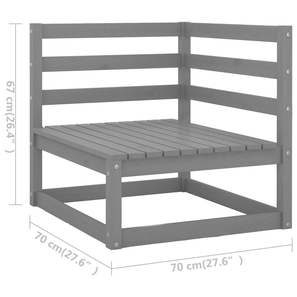 5-delige Loungeset massief grenenhout grijs Tuinsets | Creëer jouw Trendy Thuis | Gratis bezorgd & Retour | Trendy.nl