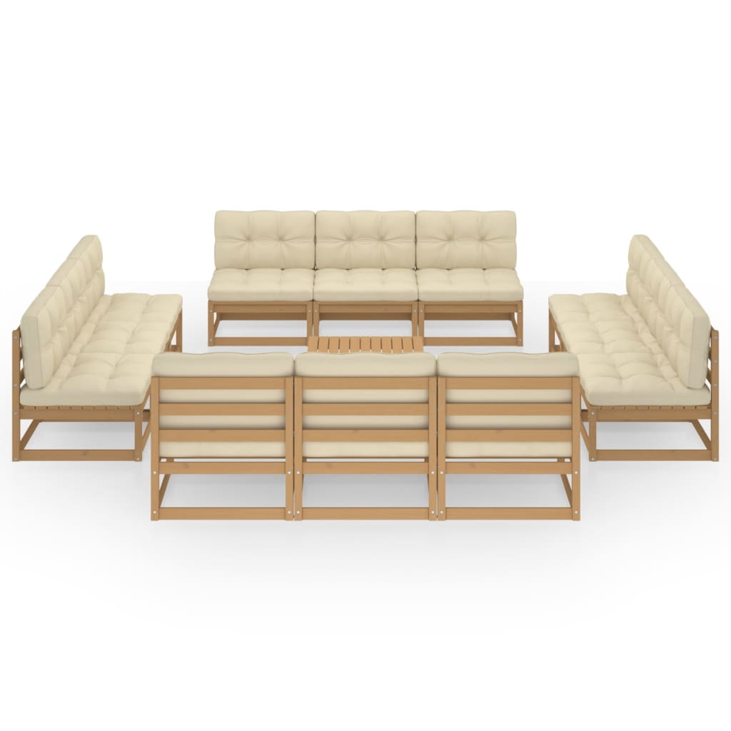 13-delige Loungeset met kussens massief grenenhout Tuinsets | Creëer jouw Trendy Thuis | Gratis bezorgd & Retour | Trendy.nl