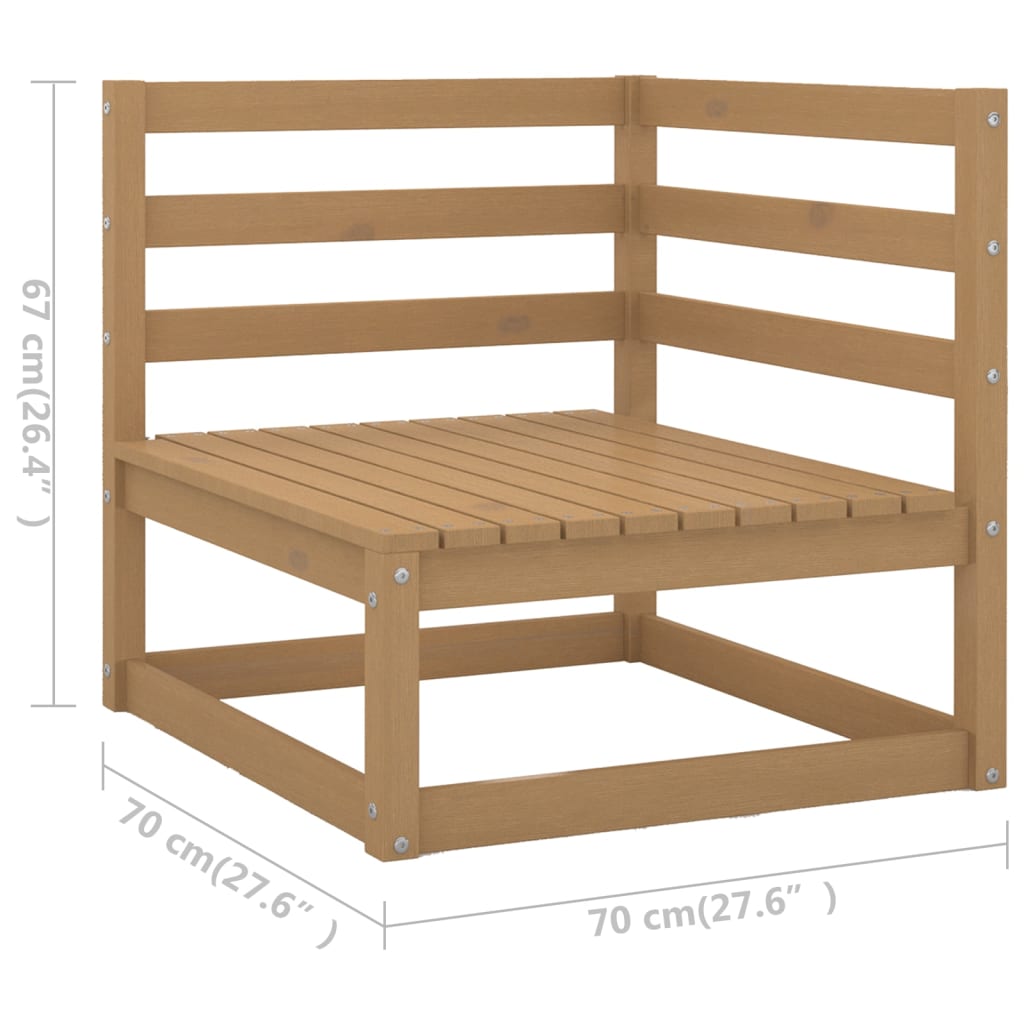 11-delige Loungeset met kussens massief grenenhout honingbruin Tuinsets | Creëer jouw Trendy Thuis | Gratis bezorgd & Retour | Trendy.nl