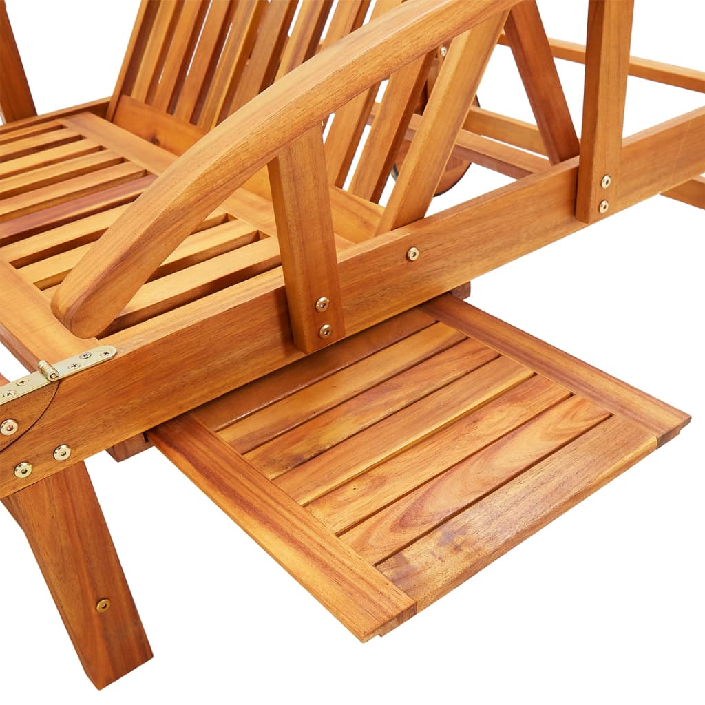 Ligstoelen 2 st met tafel en kussens massief acaciahout Ligstoelen | Creëer jouw Trendy Thuis | Gratis bezorgd & Retour | Trendy.nl