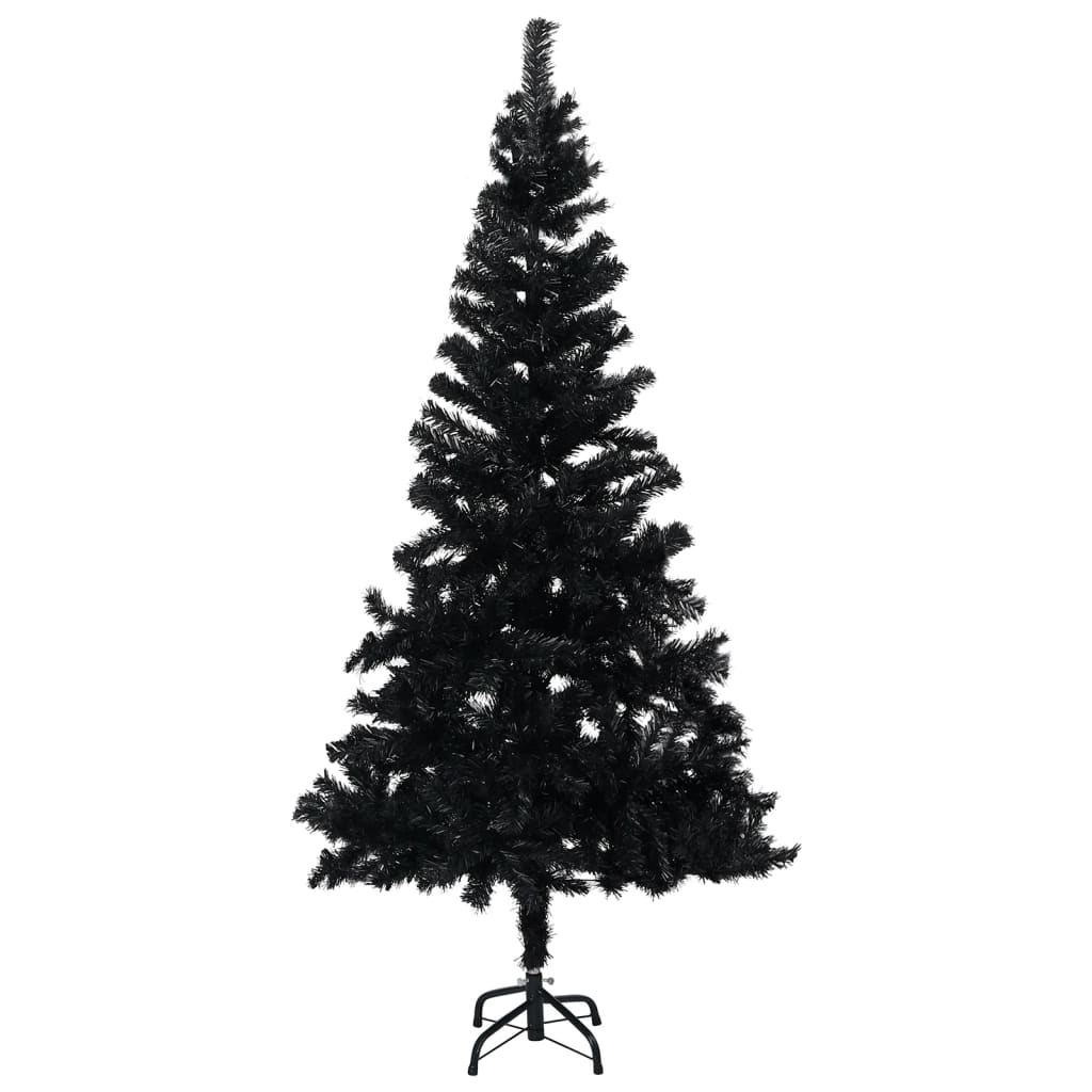 Kunstkerstboom met verlichting en kerstballen 240 cm PVC zwart Kerstbomen | Creëer jouw Trendy Thuis | Gratis bezorgd & Retour | Trendy.nl