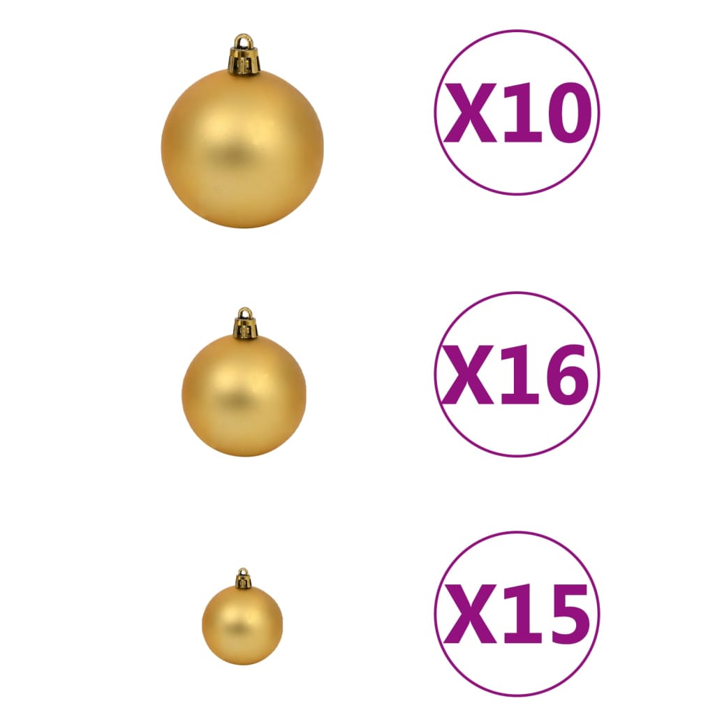 Kunstkerstboom met verlichting kerstballen dennenappels 210 cm Kerstbomen | Creëer jouw Trendy Thuis | Gratis bezorgd & Retour | Trendy.nl