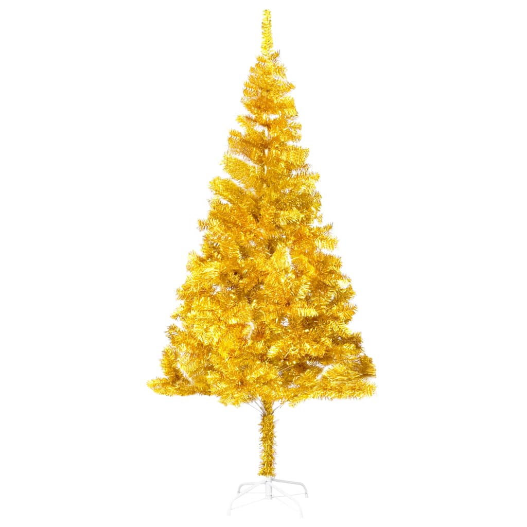 Kunstkerstboom met verlichting en kerstballen 210 cm PET goud Kerstbomen | Creëer jouw Trendy Thuis | Gratis bezorgd & Retour | Trendy.nl