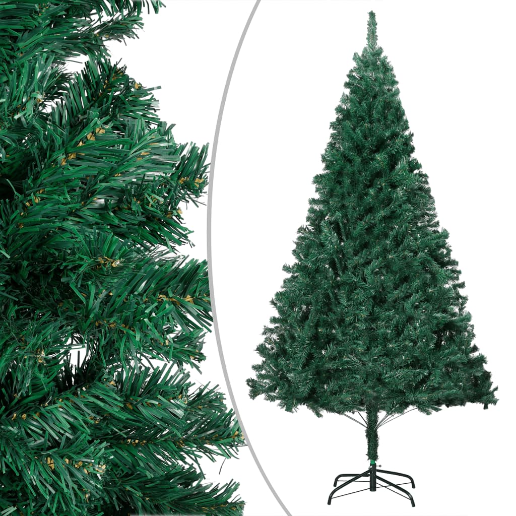 Kunstkerstboom met verlichting en kerstballen 210 cm PVC groen Kerstbomen | Creëer jouw Trendy Thuis | Gratis bezorgd & Retour | Trendy.nl