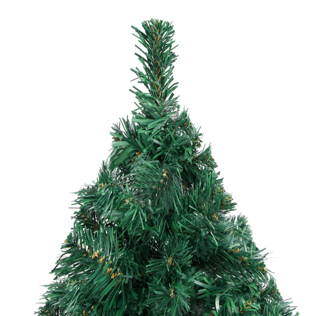 Kunstkerstboom met verlichting en kerstballen 210 cm PVC groen Kerstbomen | Creëer jouw Trendy Thuis | Gratis bezorgd & Retour | Trendy.nl