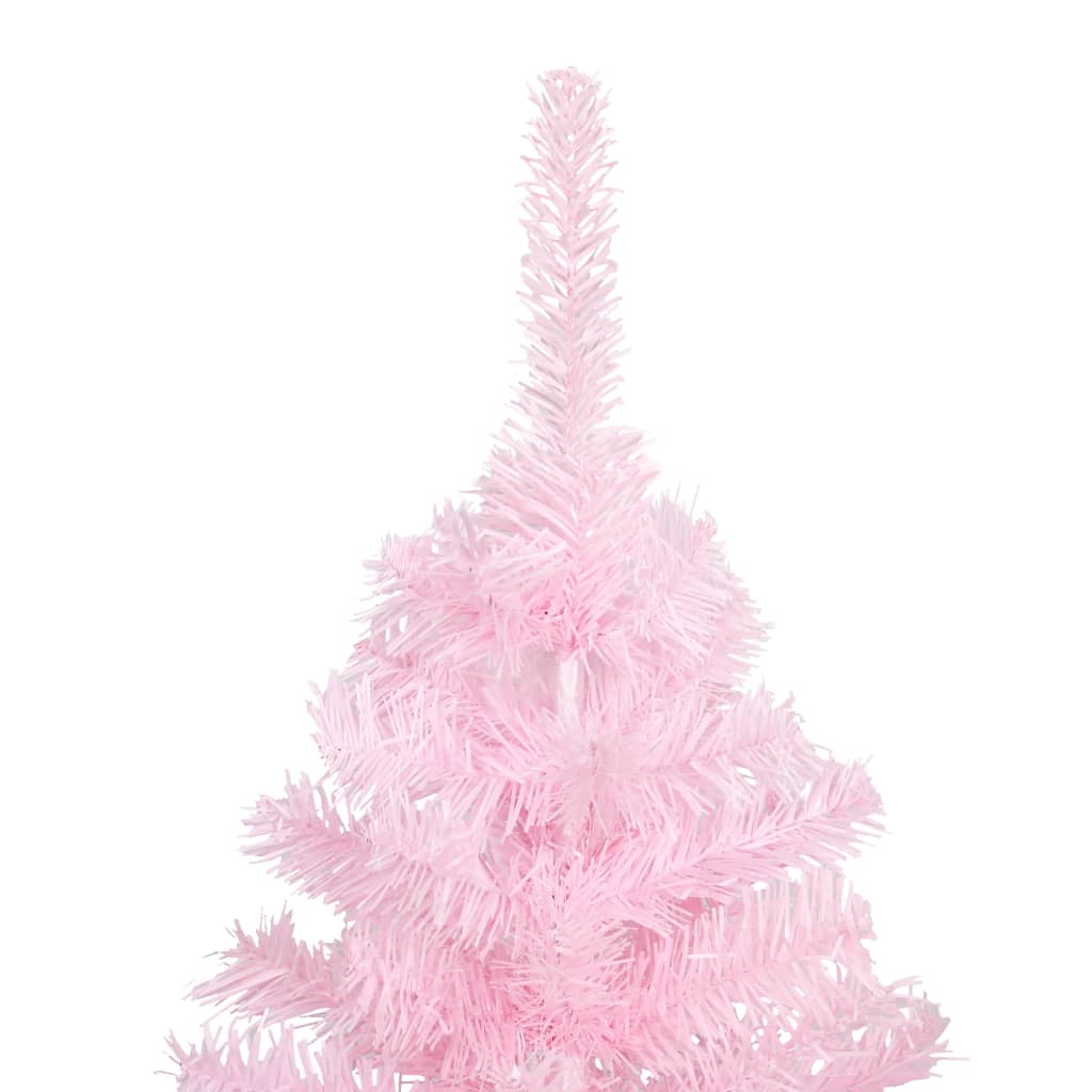 Kunstkerstboom met verlichting en kerstballen 210 cm PVC roze Kerstbomen | Creëer jouw Trendy Thuis | Gratis bezorgd & Retour | Trendy.nl