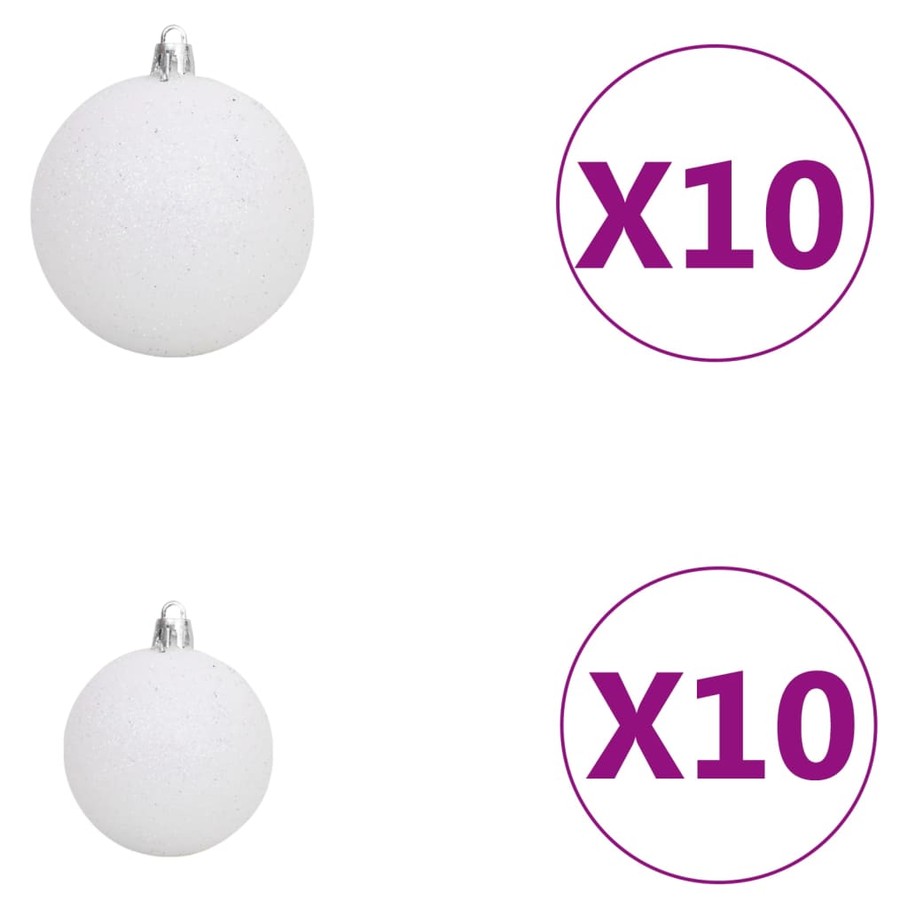 Kunstkerstboom met verlichting en kerstballen 210 cm PVC roze Kerstbomen | Creëer jouw Trendy Thuis | Gratis bezorgd & Retour | Trendy.nl