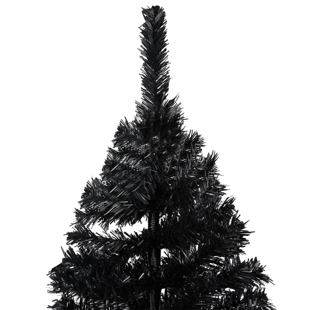 Kunstkerstboom met verlichting en kerstballen 240 cm PVC zwart Kerstbomen | Creëer jouw Trendy Thuis | Gratis bezorgd & Retour | Trendy.nl