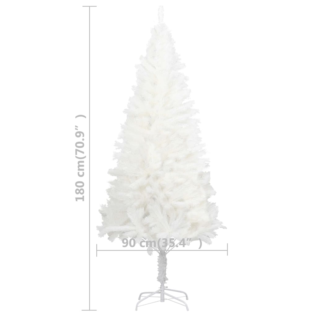 Kunstkerstboom met verlichting en kerstballen 180 cm wit Kerstbomen | Creëer jouw Trendy Thuis | Gratis bezorgd & Retour | Trendy.nl