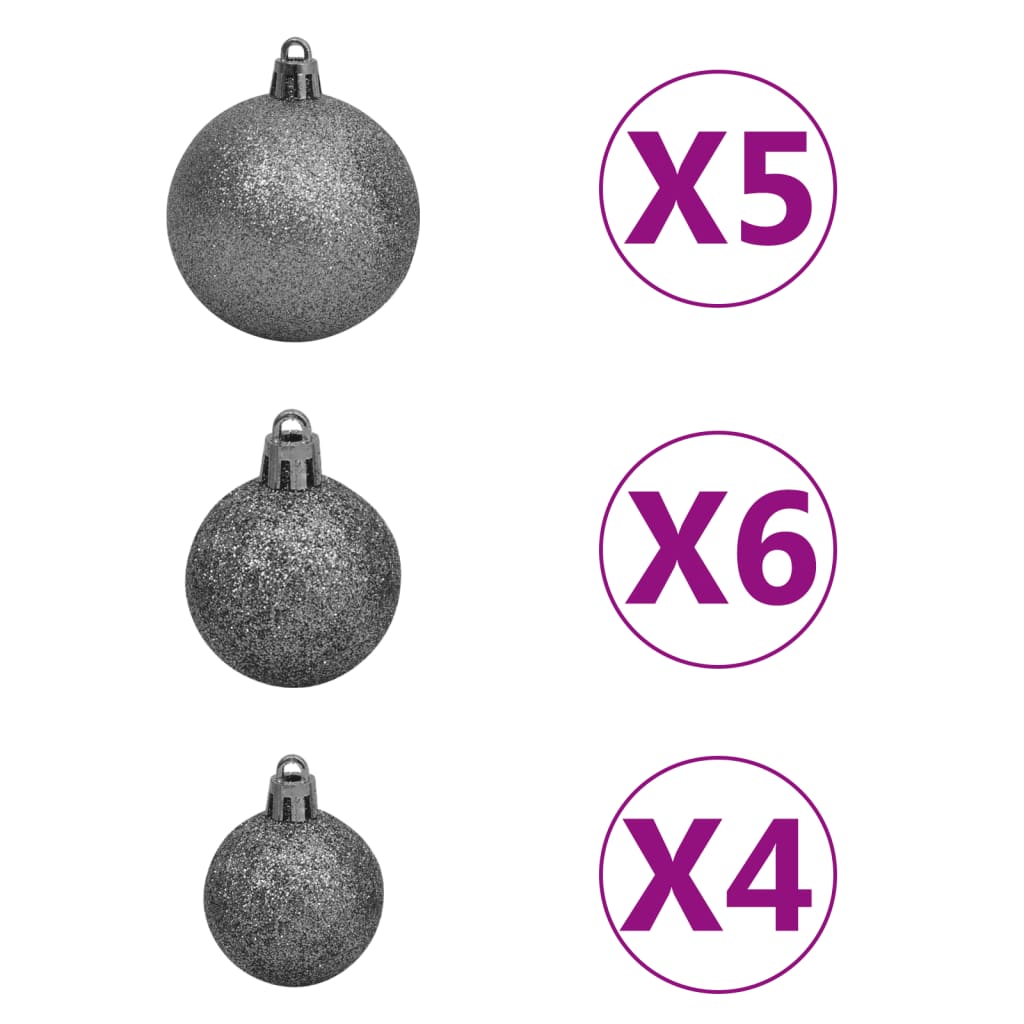 Kunstkerstboom met verlichting en kerstballen 180 cm groen Kerstbomen | Creëer jouw Trendy Thuis | Gratis bezorgd & Retour | Trendy.nl