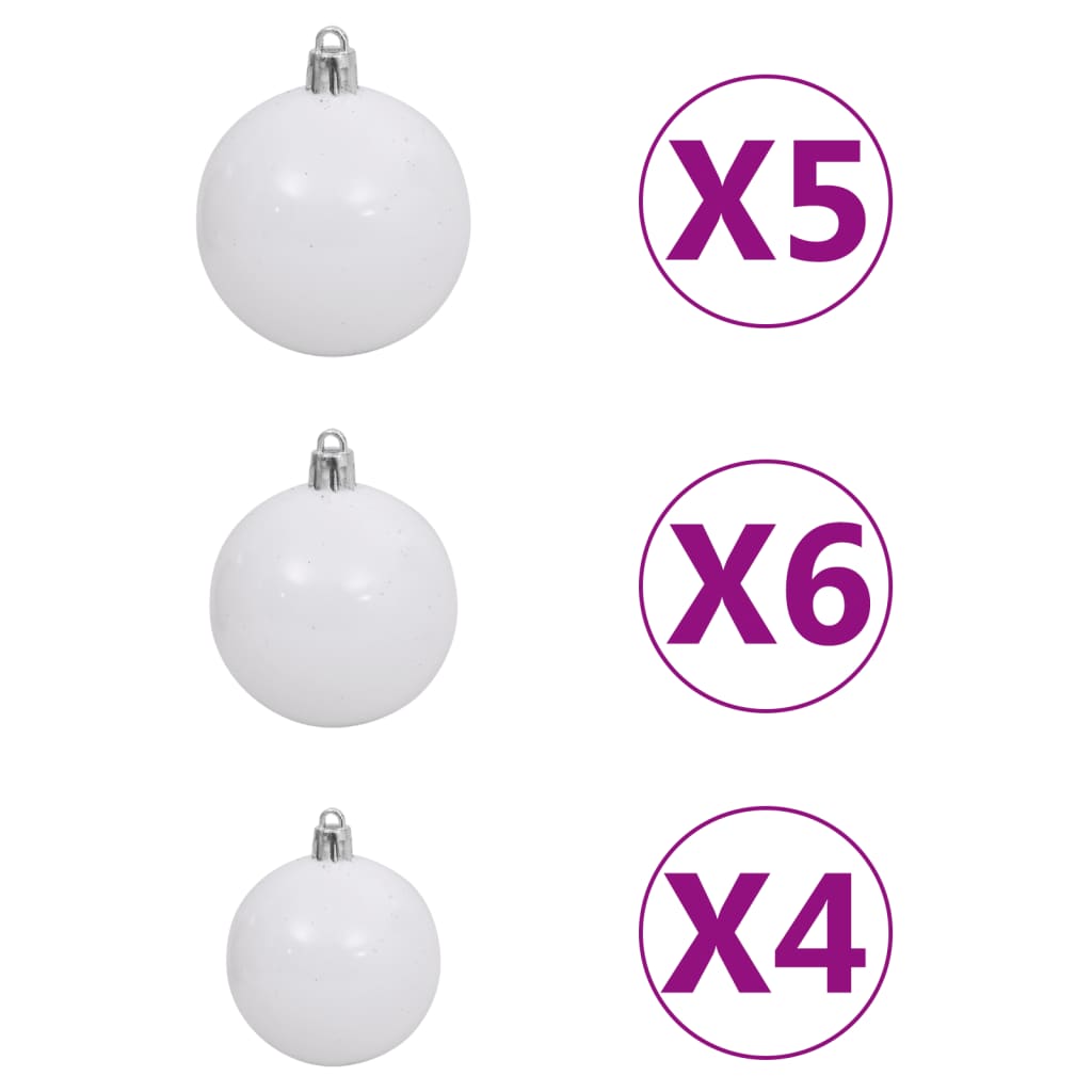 Kunstkerstboom met verlichting en kerstballen 180 cm groen Kerstbomen | Creëer jouw Trendy Thuis | Gratis bezorgd & Retour | Trendy.nl